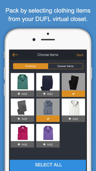 DUFL - Elegir ropa para nuestro próximo viaje
