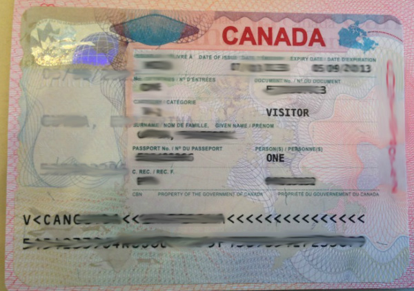 Visa de Canadá en Pasaporte
