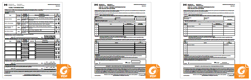 Formularios a completa - Visa de Canadá